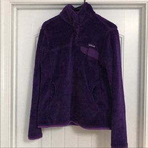 Patagonia fuzzy fleece women’s large purple